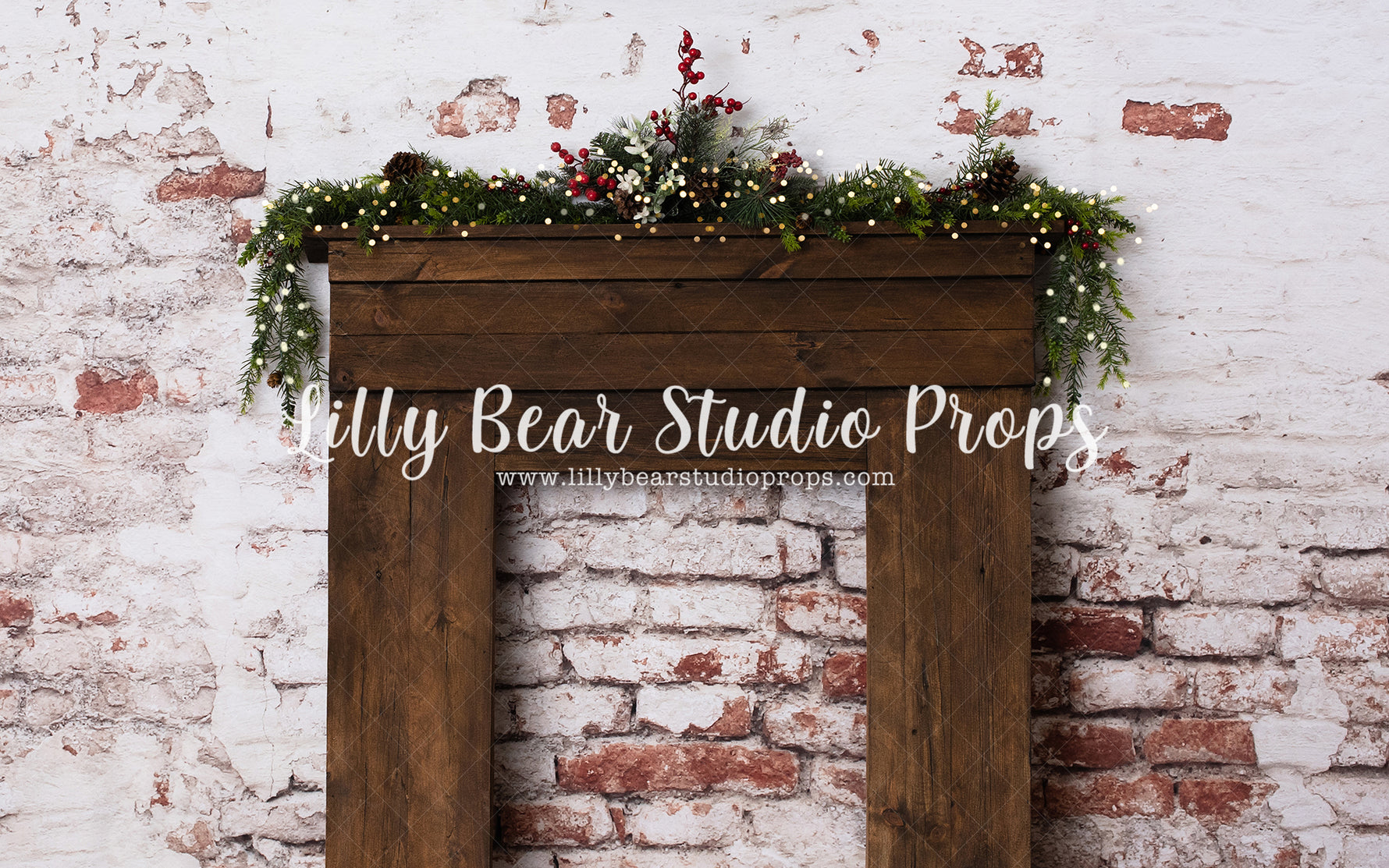Holiday Headboard by Amber Costa Photography sold by Lilly Bear Studio Props, christmas - christmas headboard - fancy h