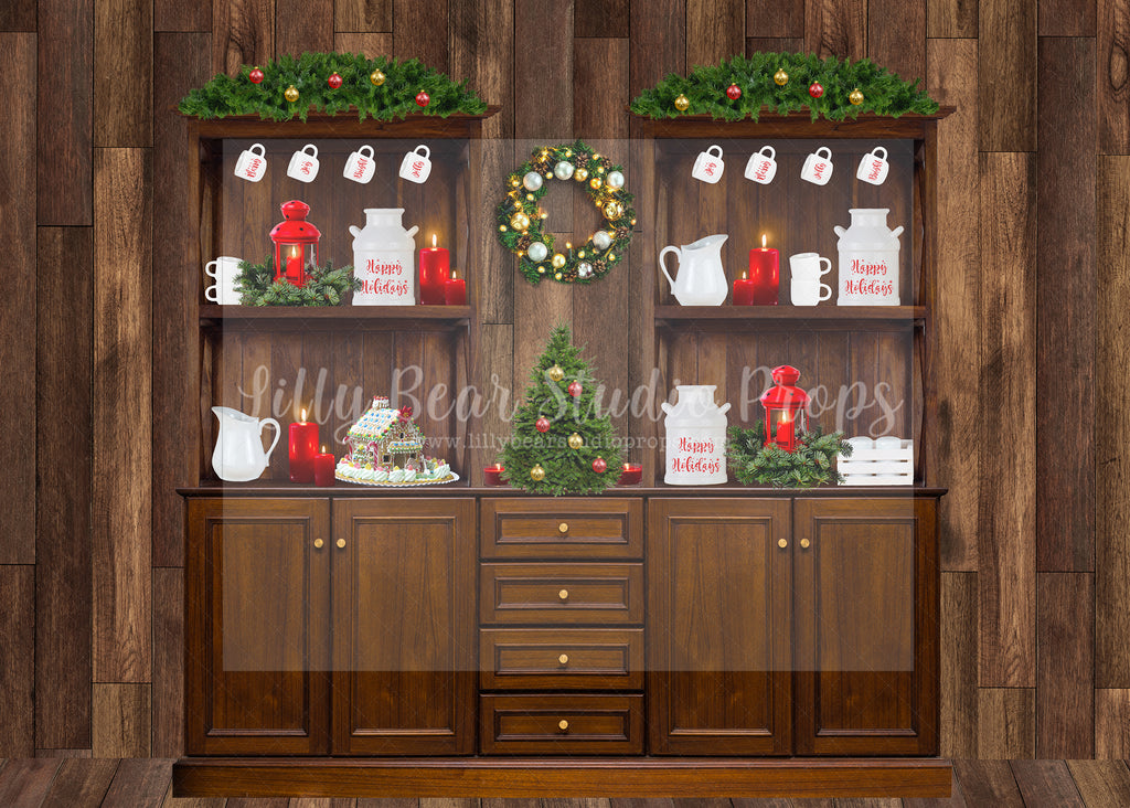 Holiday Kitchen - Lilly Bear Studio Props, christmas, Cozy, Decorated, Festive, Giving, Holiday, Holy, Hopeful, Joyful, Merry, Peaceful, Peacful, Red & Green, Seasonal, Winter, Xmas, Yuletide