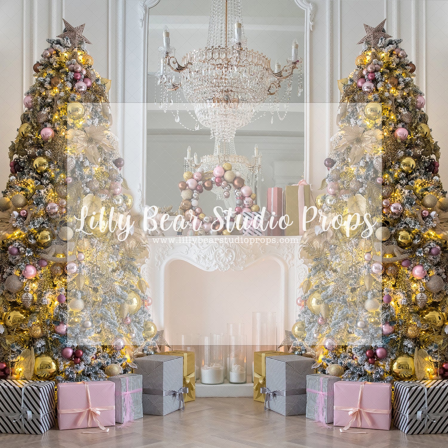 Holiday Parlour - Lilly Bear Studio Props, christmas, Cozy, Decorated, Festive, Giving, Holiday, Holy, Hopeful, Joyful, Merry, Peaceful, Peacful, Red & Green, Seasonal, Winter, Xmas, Yuletide