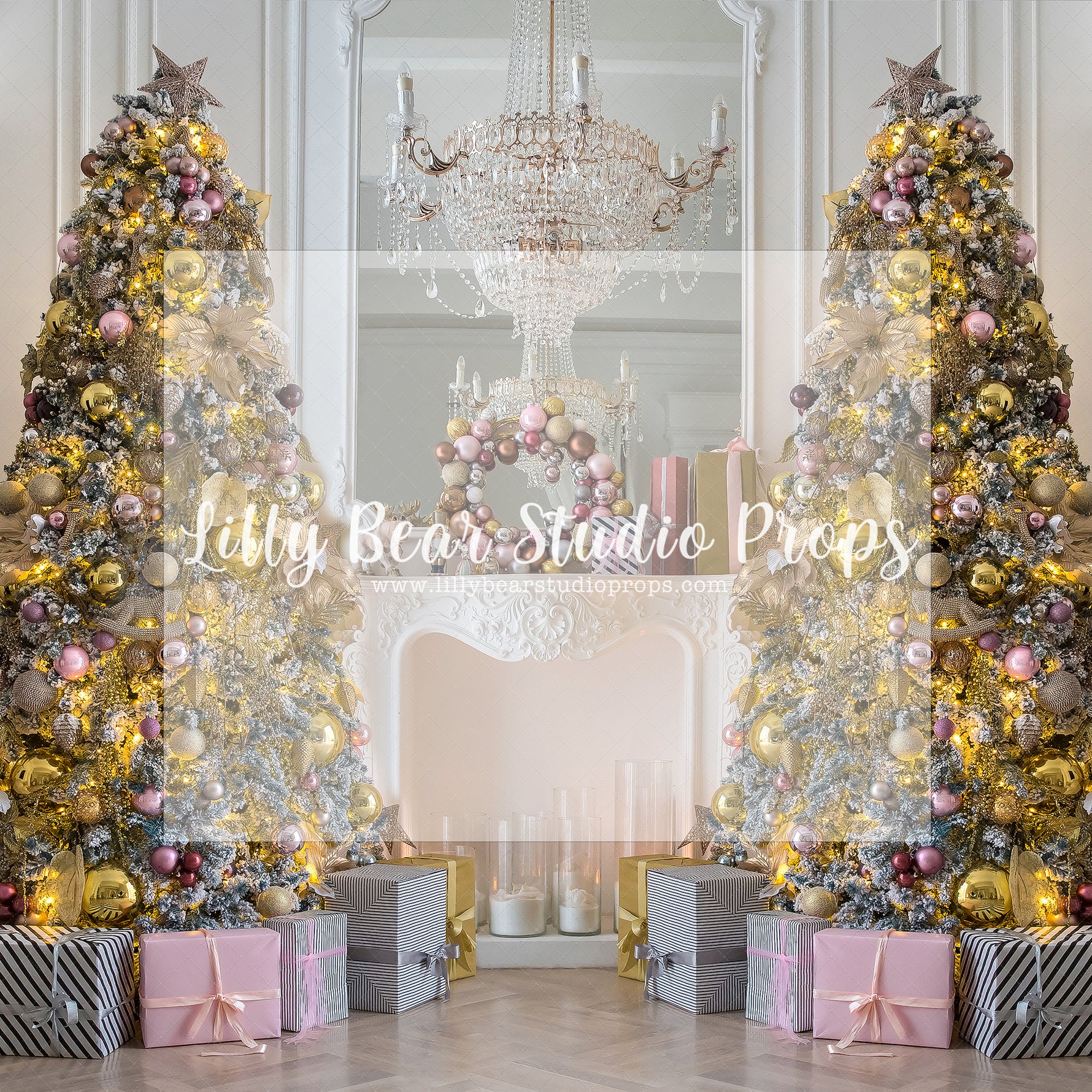 Holiday Parlour - Lilly Bear Studio Props, christmas, Cozy, Decorated, Festive, Giving, Holiday, Holy, Hopeful, Joyful, Merry, Peaceful, Peacful, Red & Green, Seasonal, Winter, Xmas, Yuletide