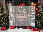Holiday Store Front - Lilly Bear Studio Props, christmas, Cozy, Decorated, Festive, Giving, Holiday, Holy, Hopeful, Joyful, Merry, Peaceful, Peacful, Red & Green, Seasonal, Winter, Xmas, Yuletide