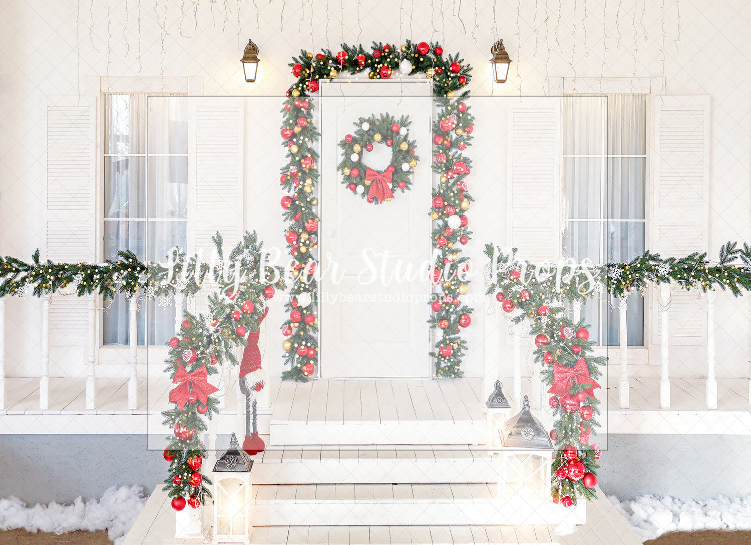 Holly Jolly Entry - Lilly Bear Studio Props, christmas, Cozy, Decorated, Festive, Giving, Holiday, Holy, Hopeful, Joyful, Merry, Peaceful, Peacful, Red & Green, Seasonal, Winter, Xmas, Yuletide