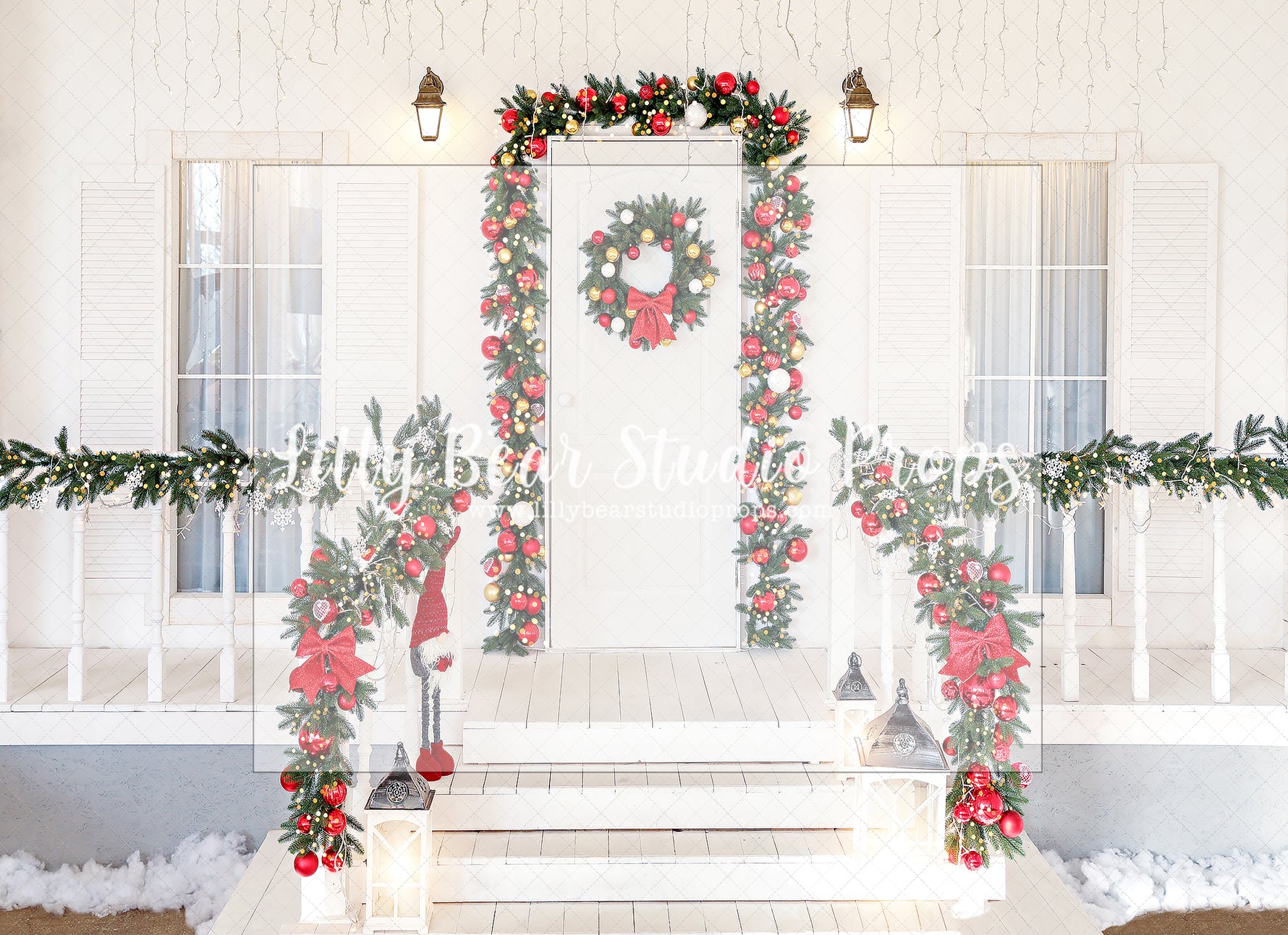 Holly Jolly Entry - Lilly Bear Studio Props, christmas, Cozy, Decorated, Festive, Giving, Holiday, Holy, Hopeful, Joyful, Merry, Peaceful, Peacful, Red & Green, Seasonal, Winter, Xmas, Yuletide
