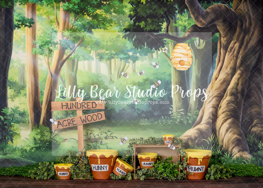 Honey Bear Woods - Lilly Bear Studio Props, 100 acer woods, acer woods, balloon, big top, circus, disney, disney world, disneyland, dumbo, FABRICS, first birthday, girl, honey, honey buckets, pooh, winnie, winnie the pooh book, Winnie-The-Pooh