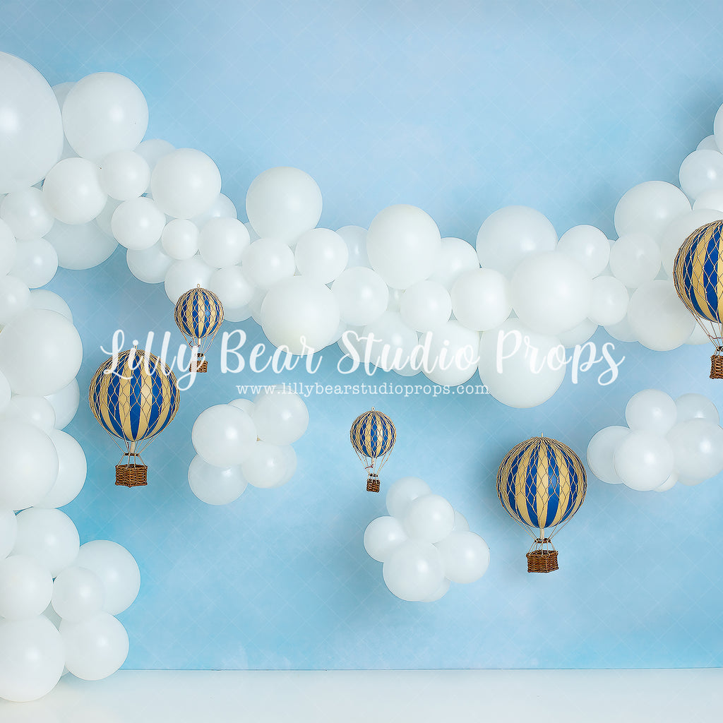 Hot Air Balloon by Lilly Bear Studio Props sold by Lilly Bear Studio Props, balloon garland - balloons - blue - FABRICS