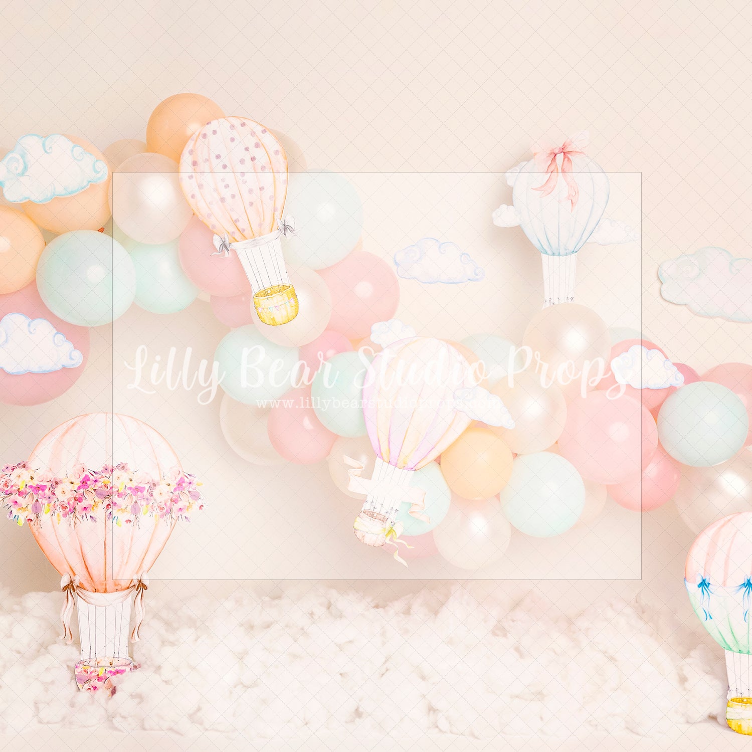 Pink Peach Hot Air Balloons