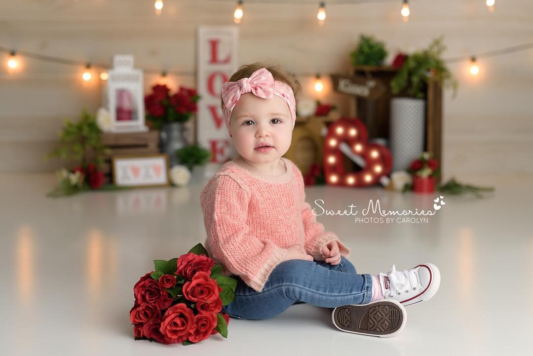 Hugs & Kisses by Sweet Memories Photos By Carolyn sold by Lilly Bear Studio Props, cake smash - FABRICS - girl - hearts