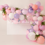 Pink and Purple Garden Balloon Garland - Lilly Bear Studio Props, artistic floral, balloon, balloon arch, balloon floral garland, balloon flower garland, balloon flowers, balloon garland, balloon greenery floral garland, blushing floral, burgundy floral, chrome balloon, floral garland, green floral garland, metallic balloon, pink and purple, pink balloon, pink balloon garland, pink balloon wall
