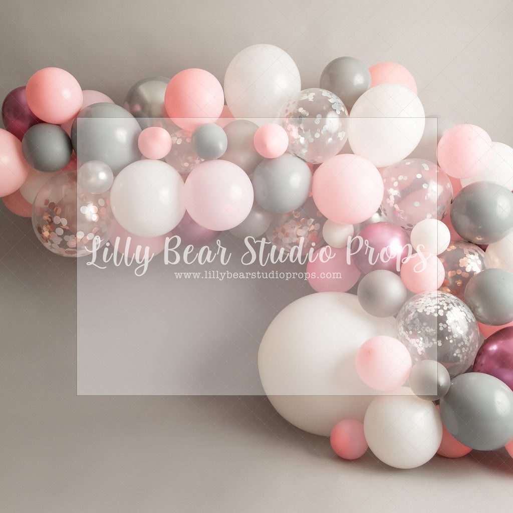 Pink and Grey Pretty Party - Lilly Bear Studio Props, birthday, clouds, glitter gold, glitter pink, gold, gold confetti, gold pink glitter, gold stars, lantern, moon, moon and stars, moon stars and clouds, pink glitter & gold, stars