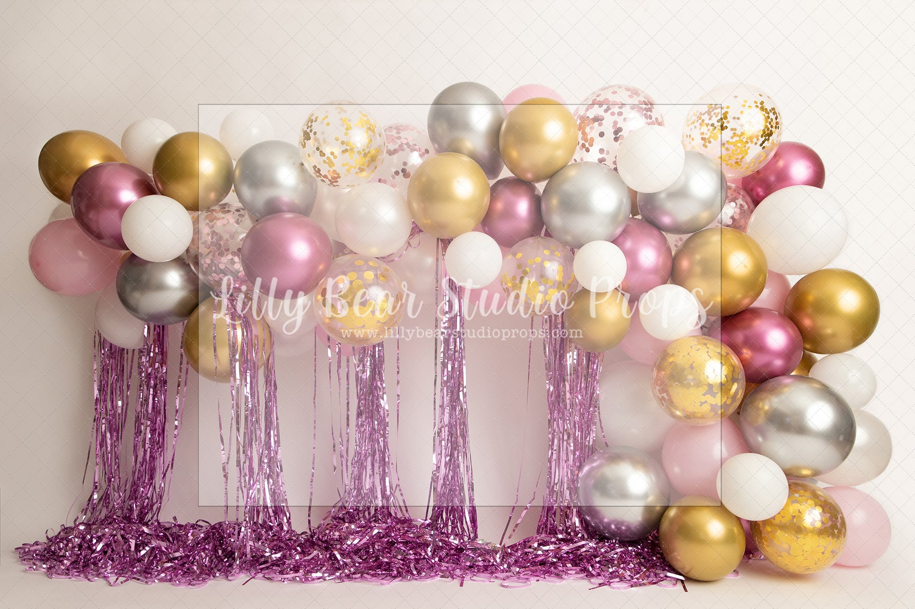 Mauve and Gold Pretty Party - Lilly Bear Studio Props, birthday, clouds, girl balloon garland, glitter gold, glitter pink, gold, gold and pink, gold confetti, gold pink glitter, gold stars, lantern, moon, moon and stars, moon stars and clouds, pink glitter & gold, pink gold and mauve