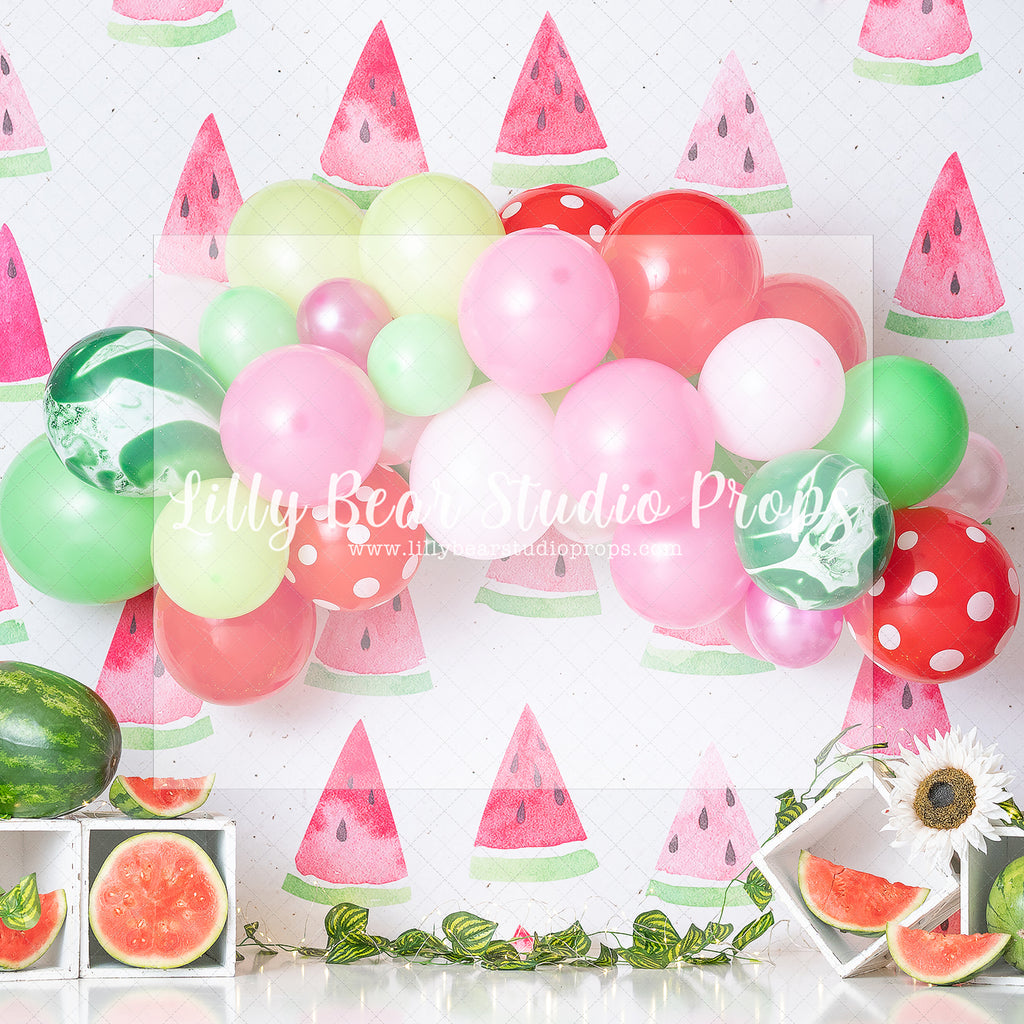 I Came in like a Melon Ball by Jennifer Sutsser - Lilly Bear Studio Props, watermelon, watermelon garland, watermelon pink and green, watermelon seeds, watermelon slices, watermelon sugar high, watermelons