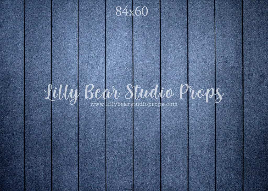 Indigo Vertical Wood Planks Floor by Lilly Bear Studio Props sold by Lilly Bear Studio Props, blue - blue texture wood