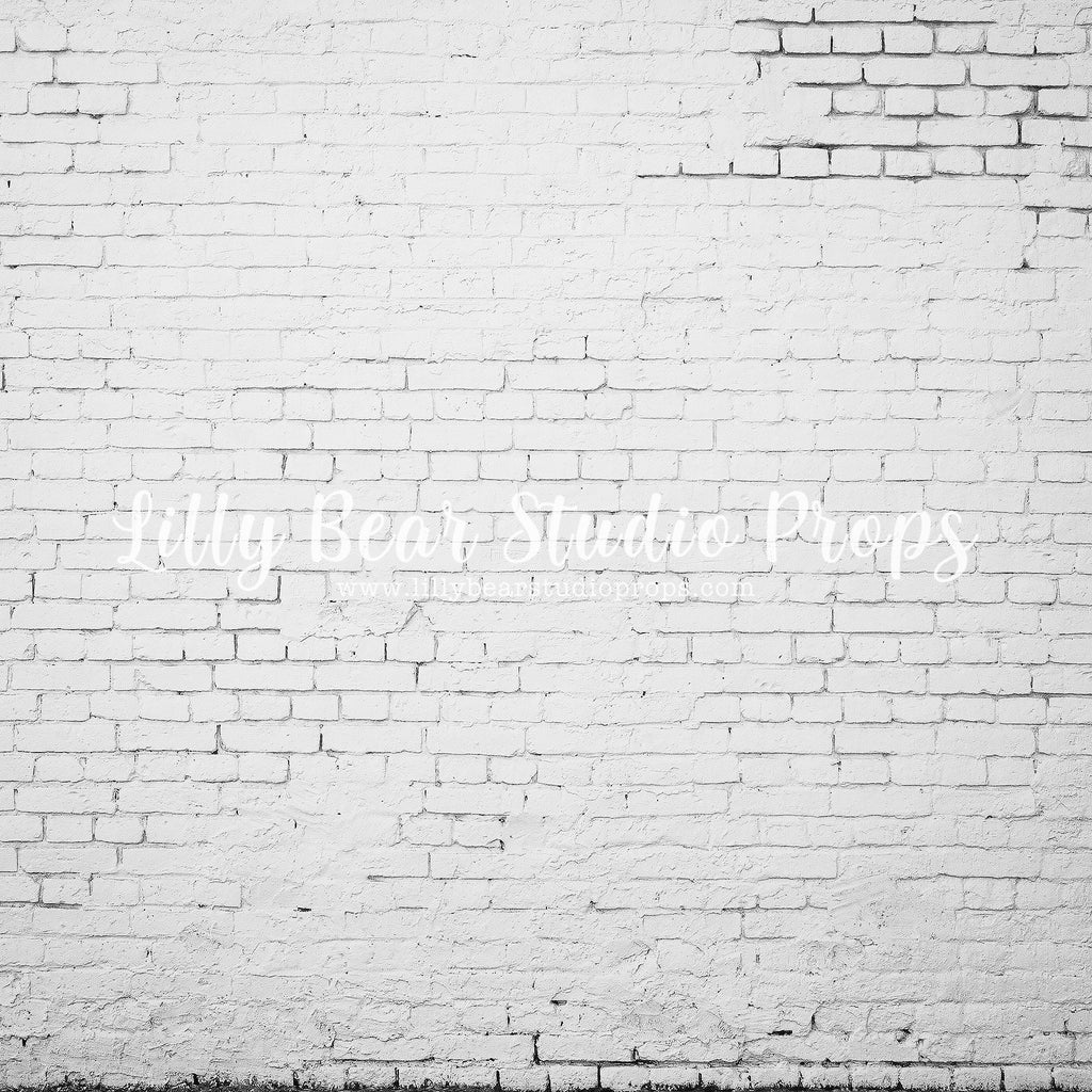 Industry White Brick Wall by Lilly Bear Studio Props sold by Lilly Bear Studio Props, brick - distressed - FLOORS - wal
