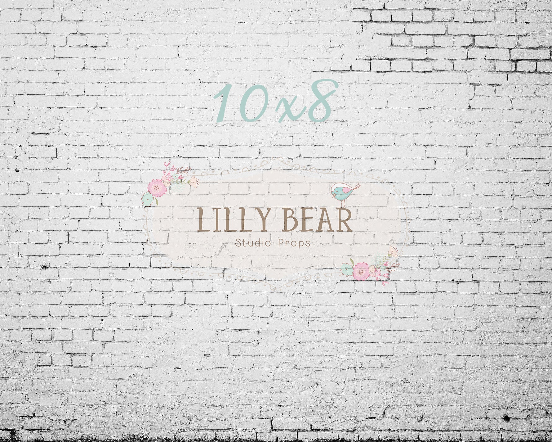 Industry White Brick Wall by Lilly Bear Studio Props sold by Lilly Bear Studio Props, brick - distressed - FLOORS - wal