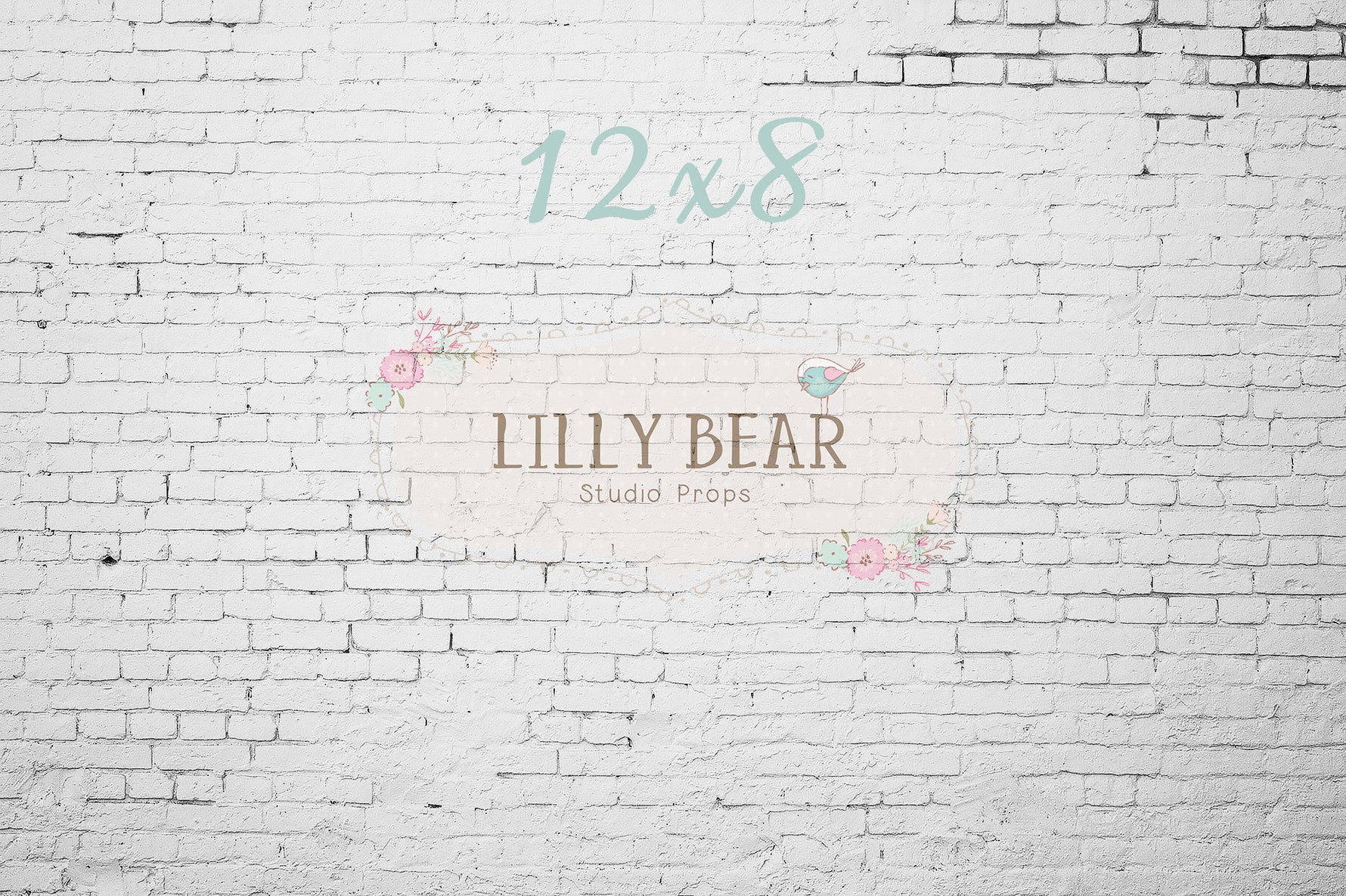 Industry White Brick Wall by Lilly Bear Studio Props sold by Lilly Bear Studio Props, brick - distressed - FLOORS - wal