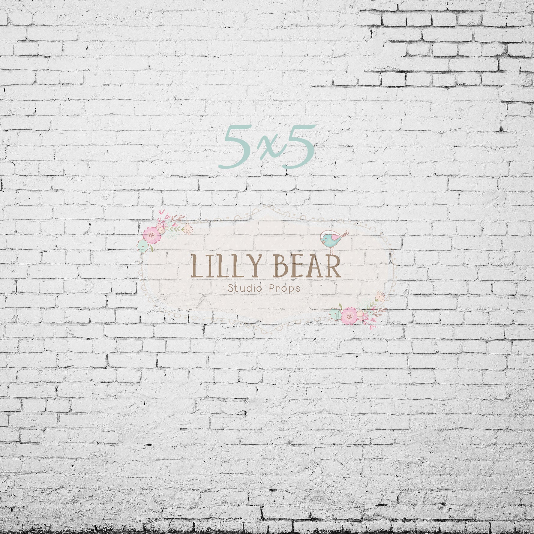 Industry White Brick Wall by Lilly Bear Studio Props sold by Lilly Bear Studio Props, brick - distressed - FLOORS - wal