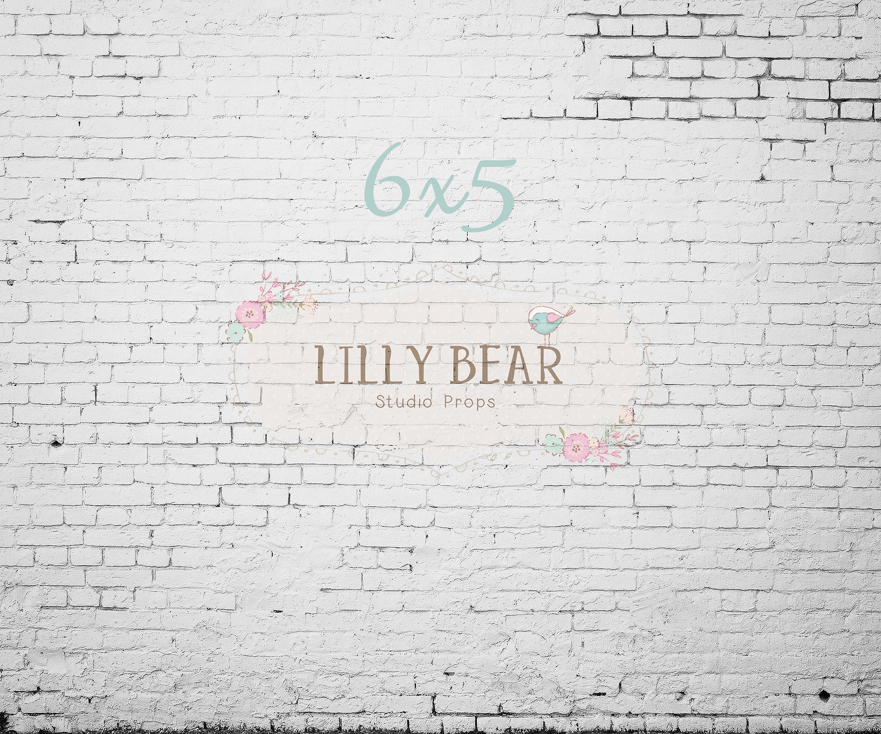 Industry White Brick Wall by Lilly Bear Studio Props sold by Lilly Bear Studio Props, brick - distressed - FLOORS - wal