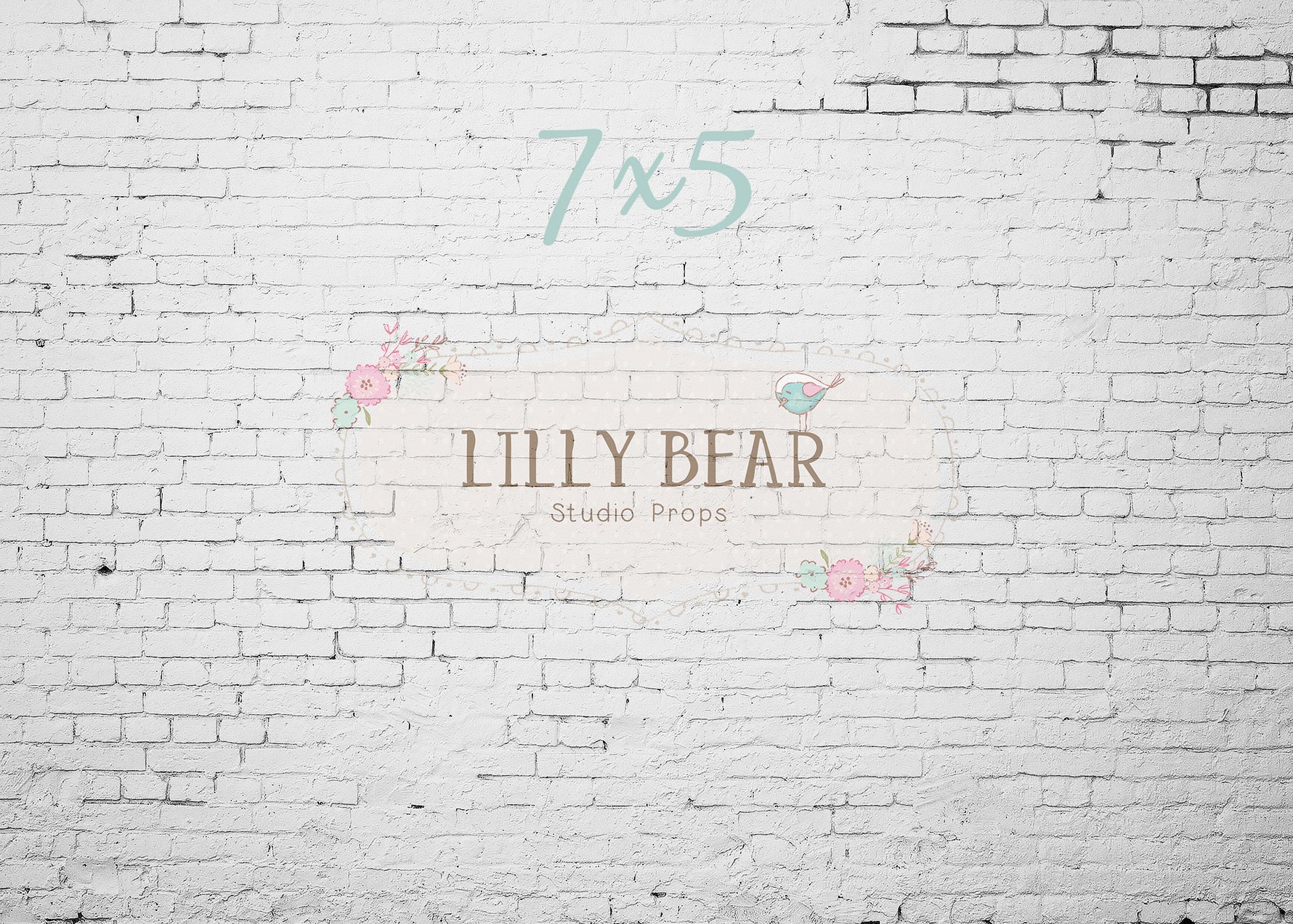 Industry White Brick Wall by Lilly Bear Studio Props sold by Lilly Bear Studio Props, brick - distressed - FLOORS - wal