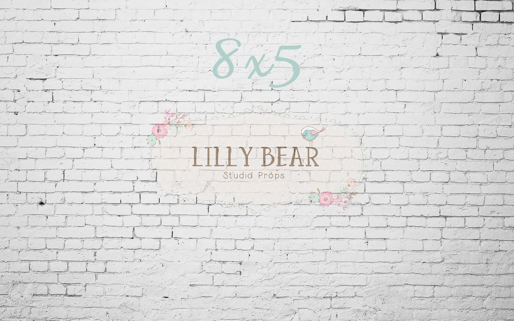 Industry White Brick Wall by Lilly Bear Studio Props sold by Lilly Bear Studio Props, brick - distressed - FLOORS - wal