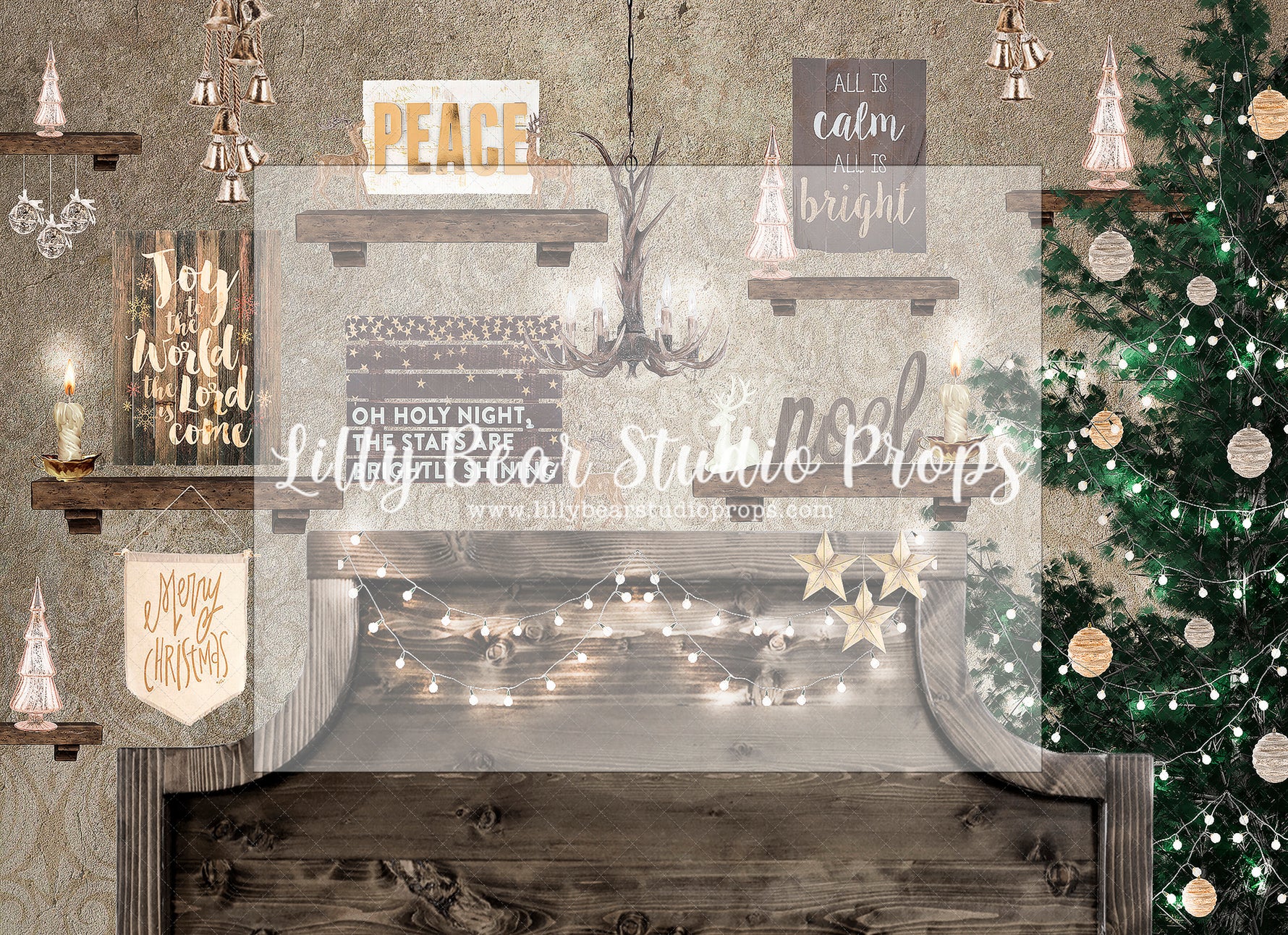 In My Holiday Dreams - Lilly Bear Studio Props, christmas, Cozy, Decorated, Festive, Giving, Holiday, Holy, Hopeful, Joyful, Merry, Peaceful, Peacful, Red & Green, Seasonal, Winter, Xmas, Yuletide