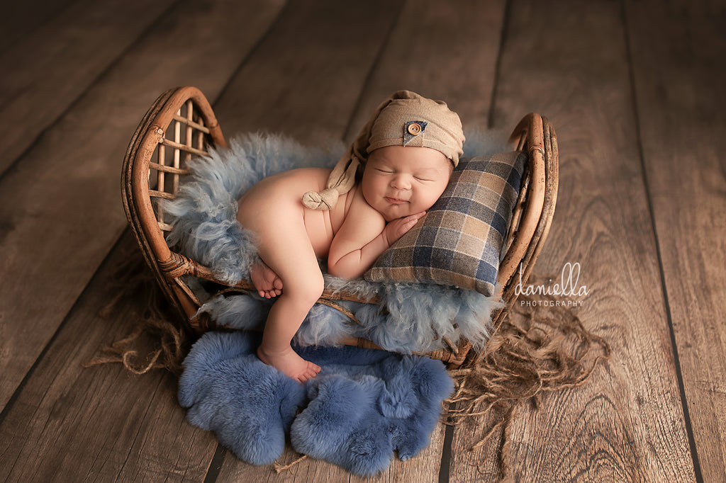 Sky Blue Sheepskin - Lilly Bear Studio Props, blue, boys, fur, gender neutral, layers, neutral, newborn, props, Rabbit Fur, sheepskin, stuffer