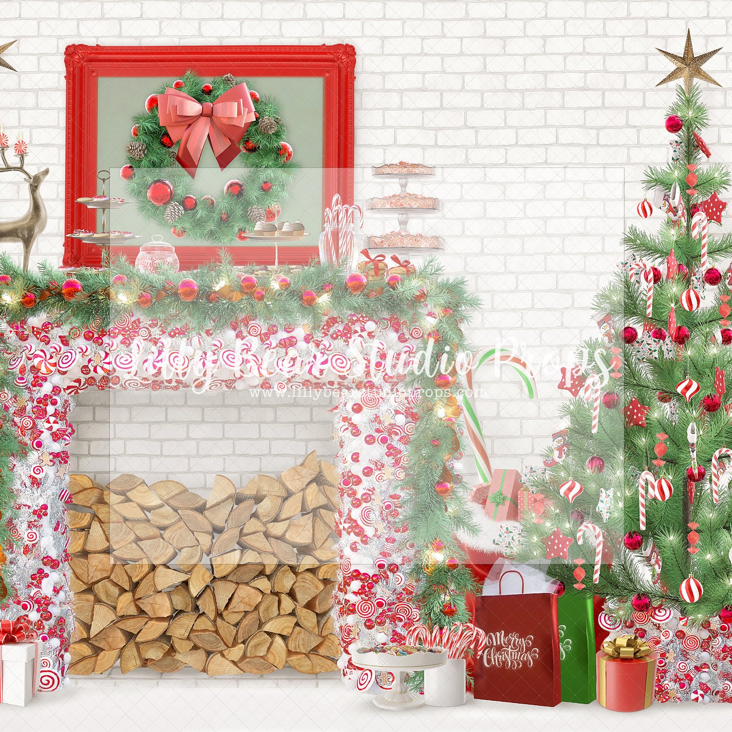 It's A Candy Christmas - Lilly Bear Studio Props, christmas, Cozy, Decorated, Festive, Giving, Holiday, Holy, Hopeful, Joyful, Merry, Peaceful, Peacful, Red & Green, Seasonal, Winter, Xmas, Yuletide