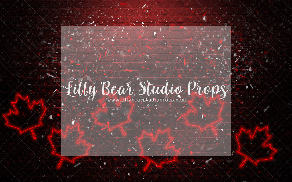 It's A Maple Leaf Party - Lilly Bear Studio Props, brick, Brick Wall, canada flag, canada heart, canadian, flag, maple leaf