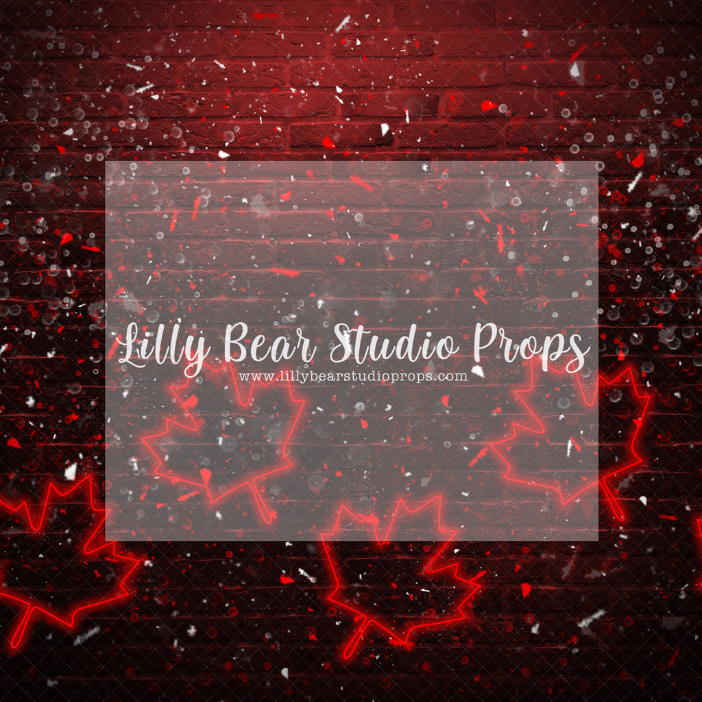It's A Maple Leaf Party - Lilly Bear Studio Props, brick, Brick Wall, canada flag, canada heart, canadian, flag, maple leaf