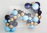 It's Navy Baby - Lilly Bear Studio Props, balloon, balloon garland, cake smash, Fabric, FABRICS, floral, girl, gold, gold and pink, gold balloons, navy, navy blue, navy floral, navy flowers, navy gold pink, pink, pink balloons, pink floral, pink flower, pink flowers, vintage, vintage floral, white balloons, Wrinkle Free Fabric