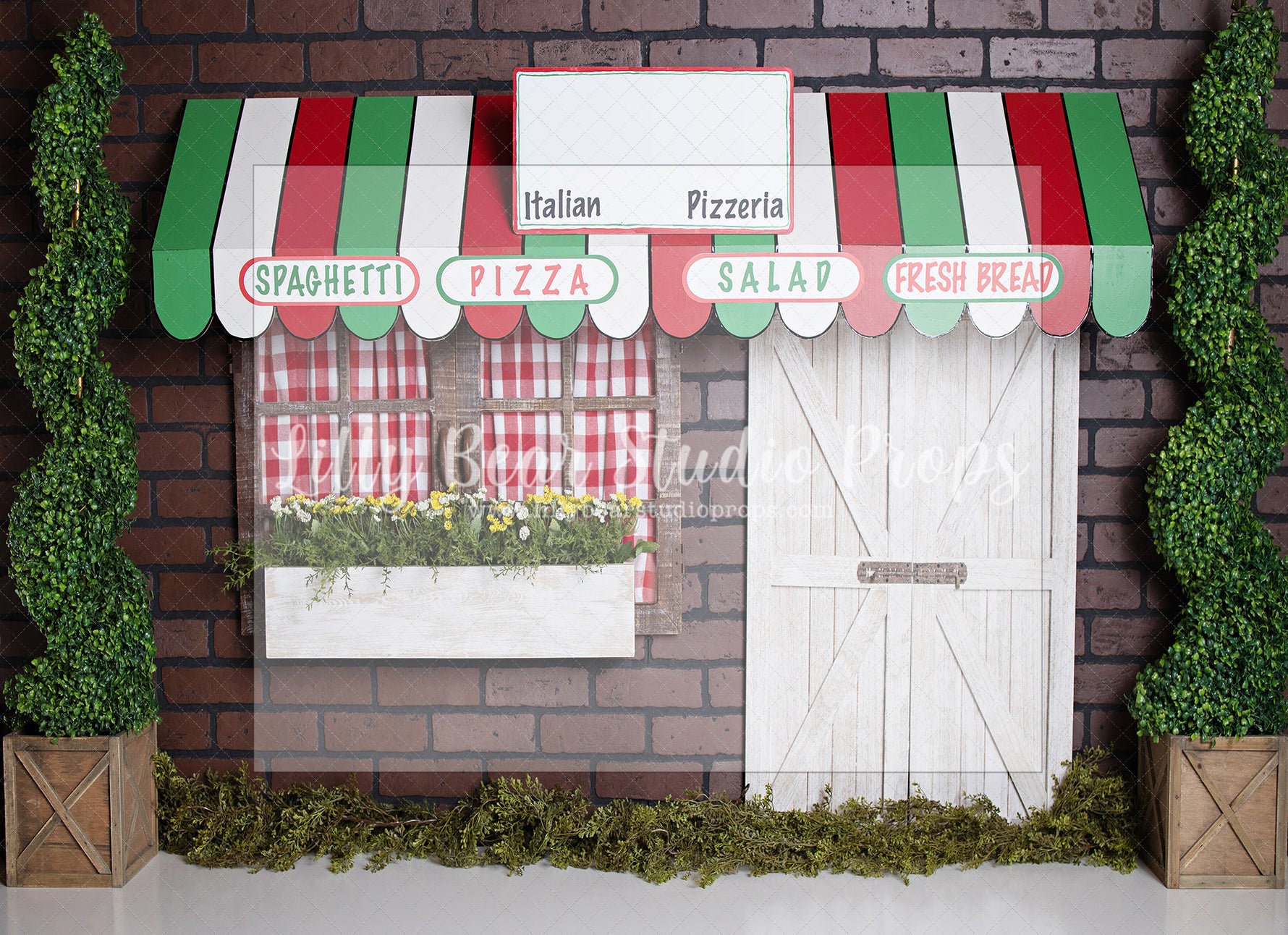 Italian Eatery by Angelica Knowland - Lilly Bear Studio Props, chef pasta, italian pizza, pasta, pasta sauce, pink, pizza, pizza parlor, pizza party, pizza pizza, pizza shop, pizza store, pizzaria