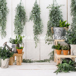 Ivy & Succulent by Lilly Bear Studio Props sold by Lilly Bear Studio Props, blue floral - blue flower - blue flowers