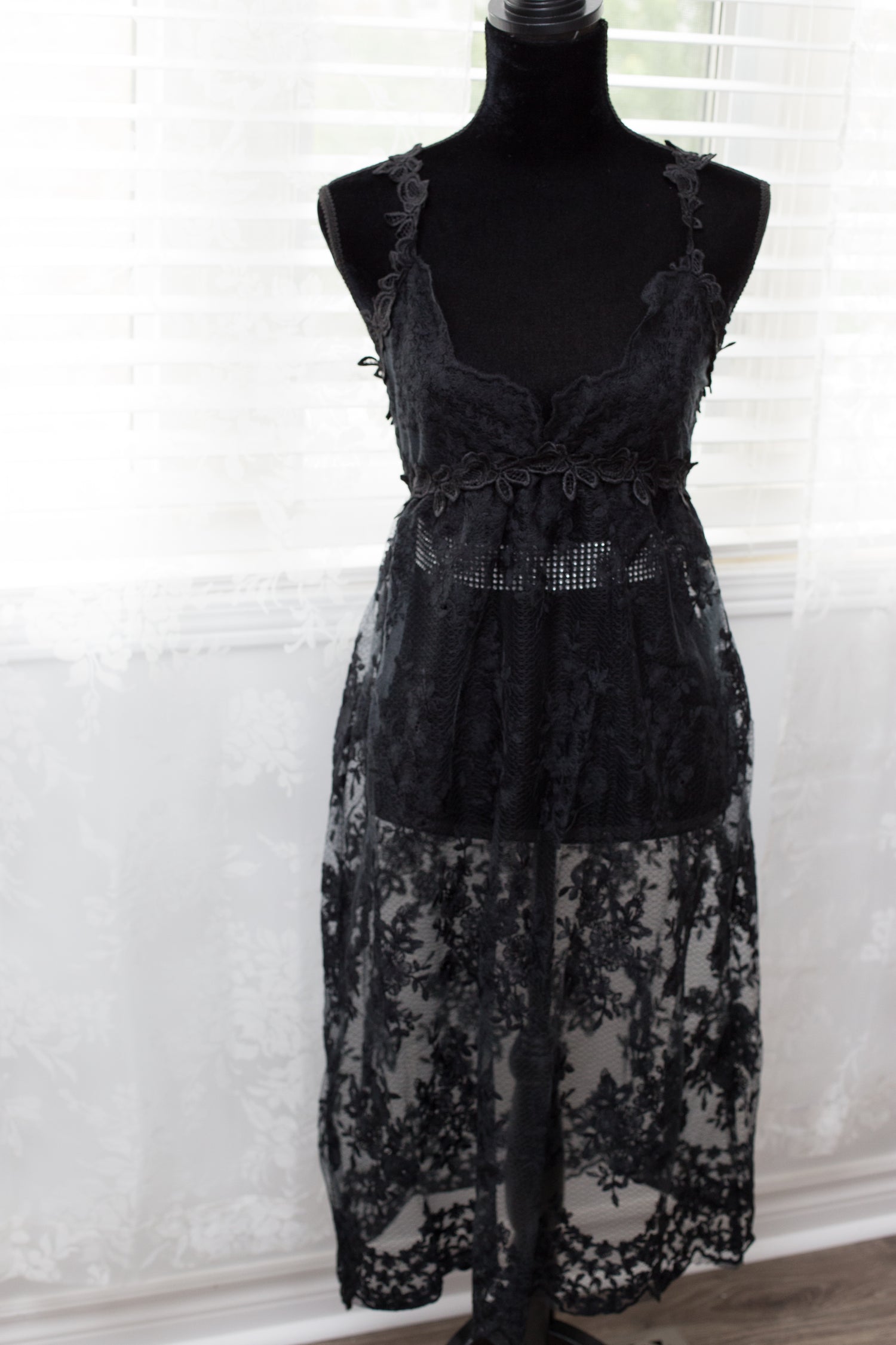 Black Lace Dress - Lace Straps by Lilly Bear Studio Props sold by Lilly Bear Studio Props, black dress - dress - lace d