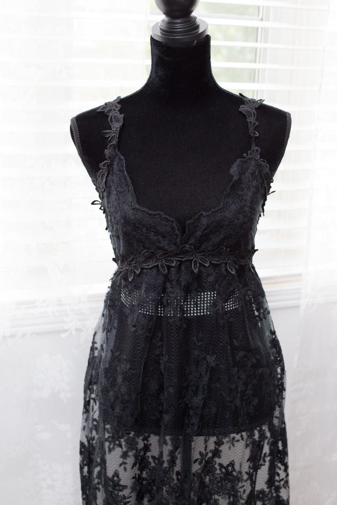 Black Lace Dress - Lace Straps by Lilly Bear Studio Props sold by Lilly Bear Studio Props, black dress - dress - lace d