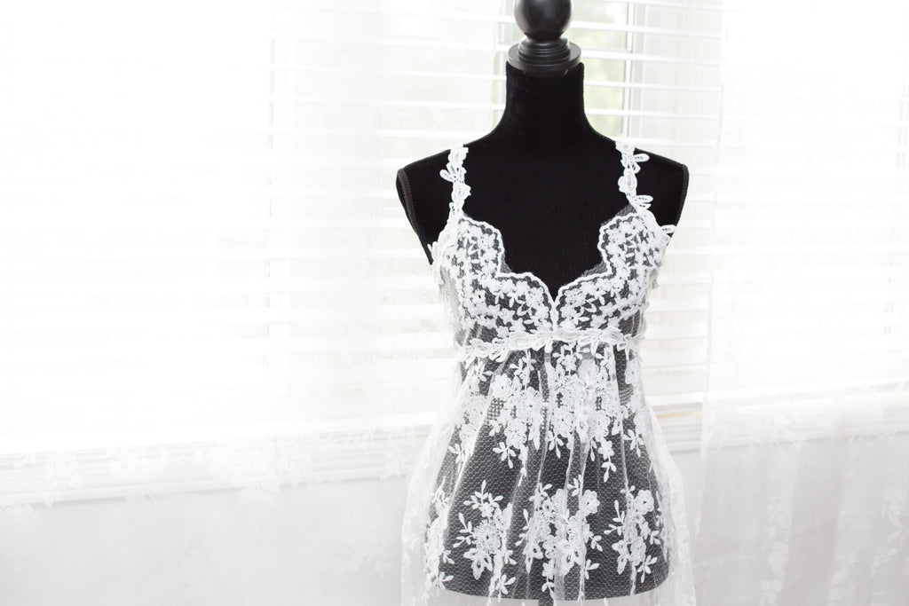 White Lace Dress - Lace Straps by Lilly Bear Studio Props sold by Lilly Bear Studio Props, black dress - dress - lace d