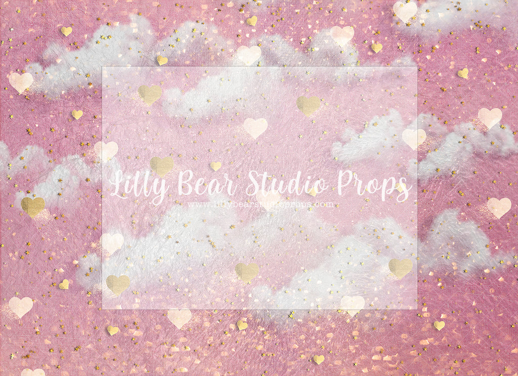 All That Shimmers - Lilly Bear Studio Props, boy, clouds, clouds and stars, FABRICS, girl, gold hearts, heart, hearts, love, pink clouds, red balloons, sky clouds, stars clouds, valentine, valentine's day, valentines, vday, white clouds