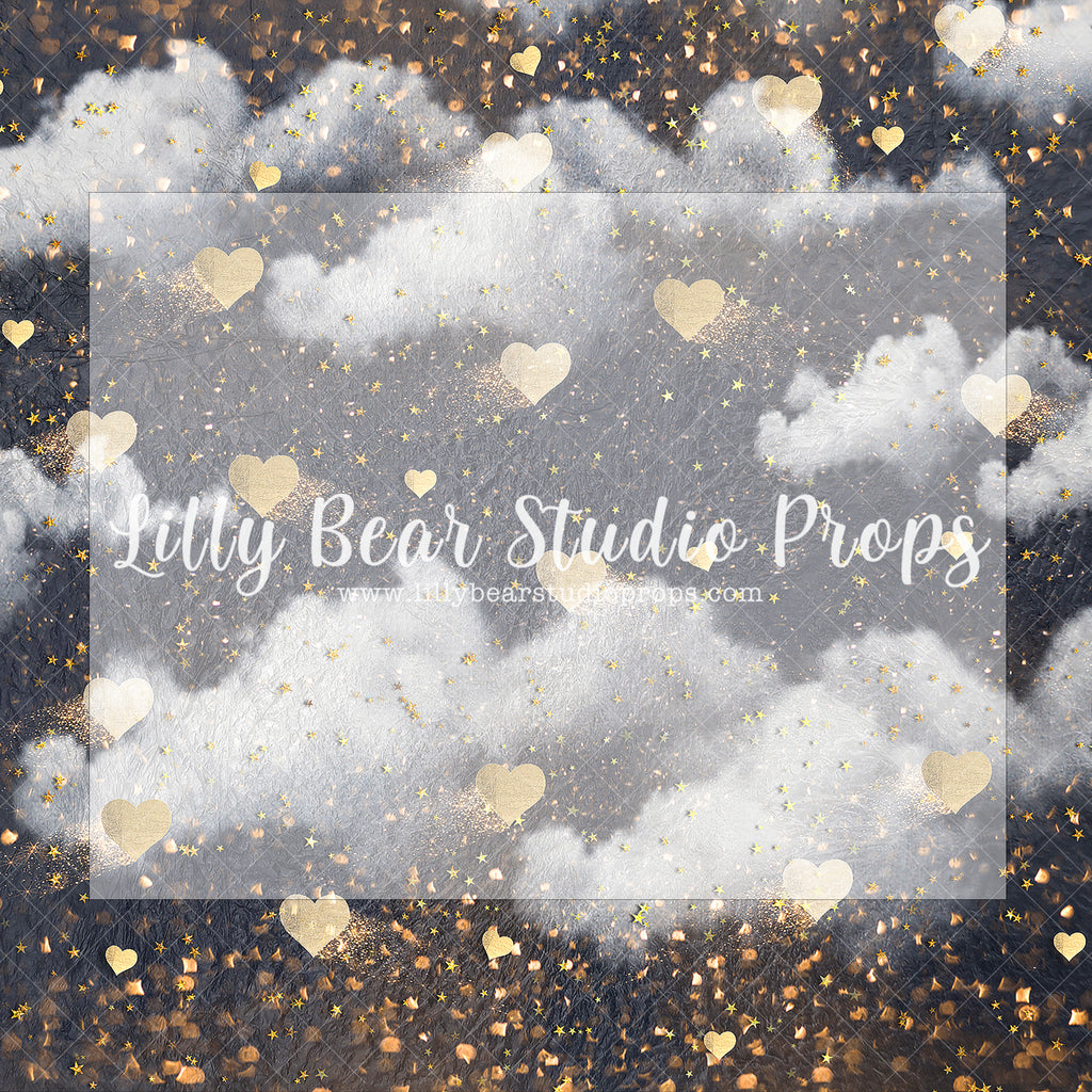 All That Glitters - Lilly Bear Studio Props, boy, clouds, clouds and stars, FABRICS, girl, gold hearts, heart, hearts, love, red balloons, sky clouds, stars clouds, valentine, valentine's day, valentines, vday, white clouds