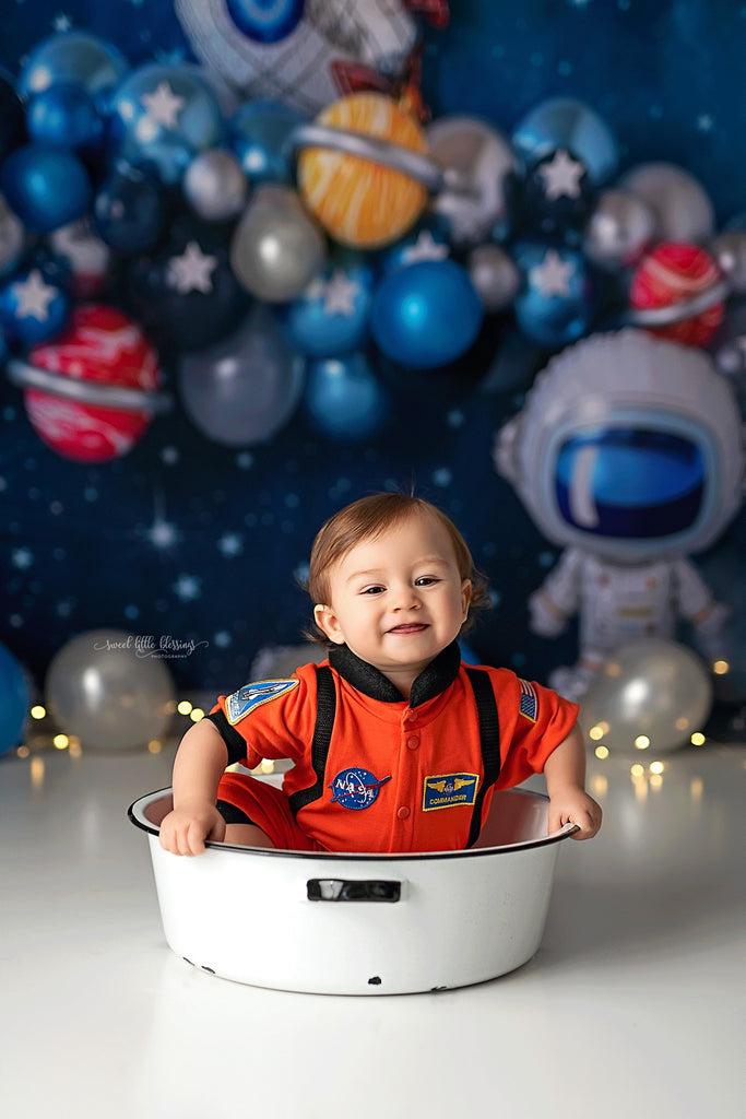 A Cosmic Party - Lilly Bear Studio Props, astro, astronaut, austronaut, boys, galaxy, galaxy space, hand painted, night sky, outerspace, planet, planetarium, planets, pluto, saturn, sky, space, space and stars, spacecraft, spaceship, star, stardust, stars, universe, white spaceship