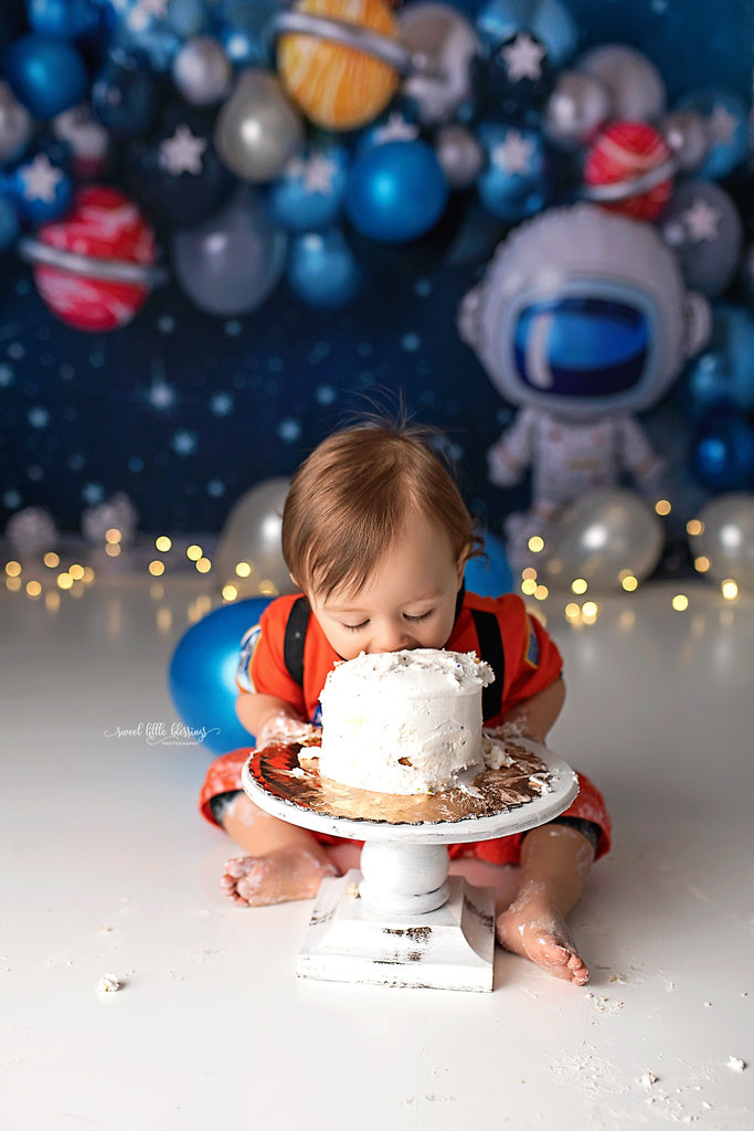 A Cosmic Party - Lilly Bear Studio Props, astro, astronaut, austronaut, boys, galaxy, galaxy space, hand painted, night sky, outerspace, planet, planetarium, planets, pluto, saturn, sky, space, space and stars, spacecraft, spaceship, star, stardust, stars, universe, white spaceship