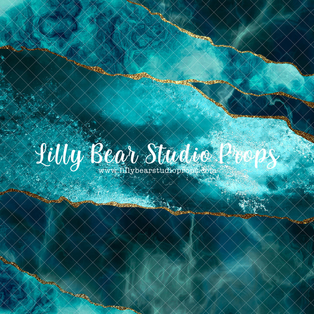 Jade Geode - Lilly Bear Studio Props, blue, design, fine art, floral, geode, geode design, girls, hand painted, jade, jade geode, marble, marble effect