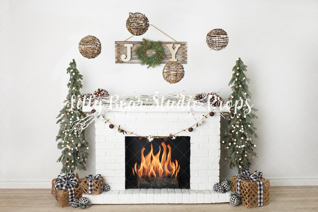 Joyful Fireplace - Lilly Bear Studio Props, forest, winter, winter woodland, woodland
