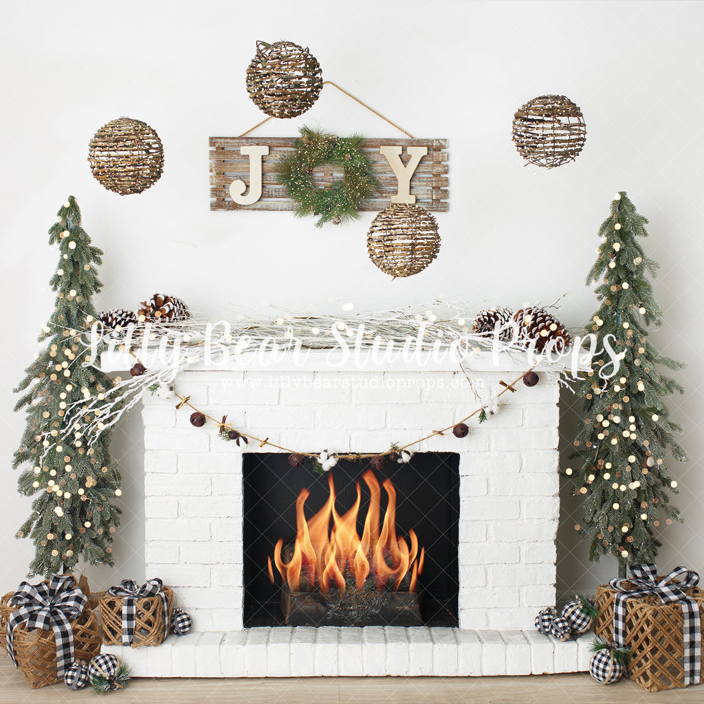 Joyful Fireplace - Lilly Bear Studio Props, forest, winter, winter woodland, woodland