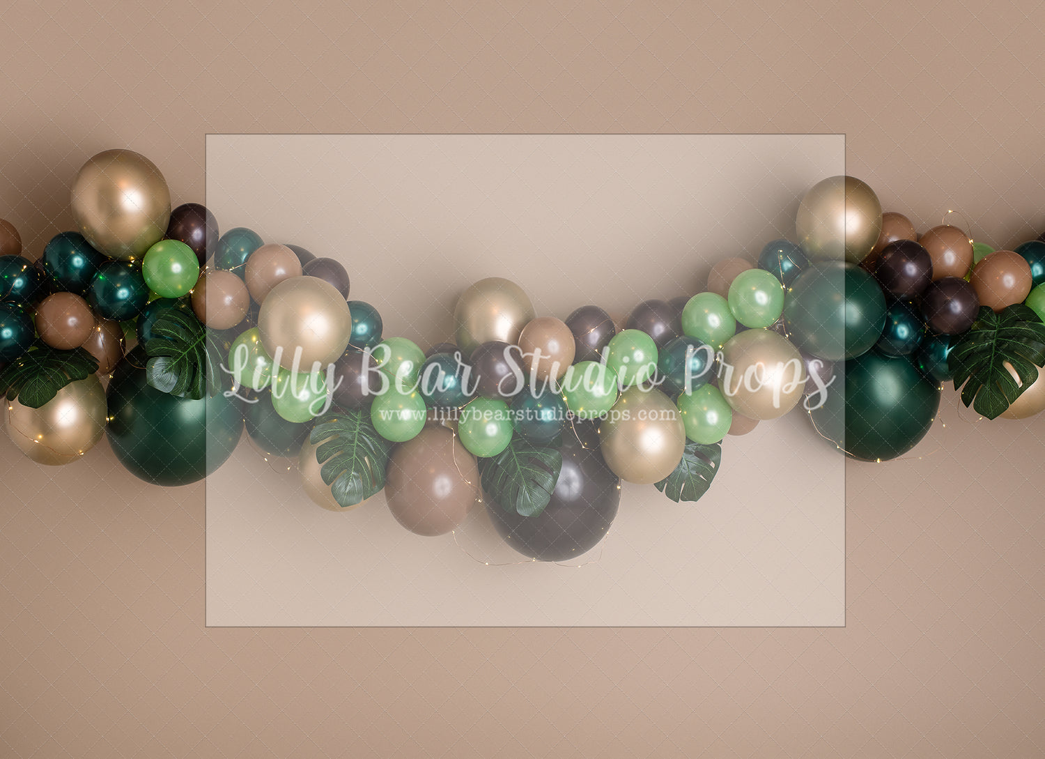 Jungle Leaf Balloon Garland by E Newton - Lilly Bear Studio Props, into the jungle, island jungle, jungle, jungle animals, jungle balloon wall, jungle balloons, jungle book, jungle first birthday, jungle island, jungle leaves, jungle one, jungle palms, jungle party, jungle safari party, jungle vines, jungle wall, welcome to the jungle, wild jungle