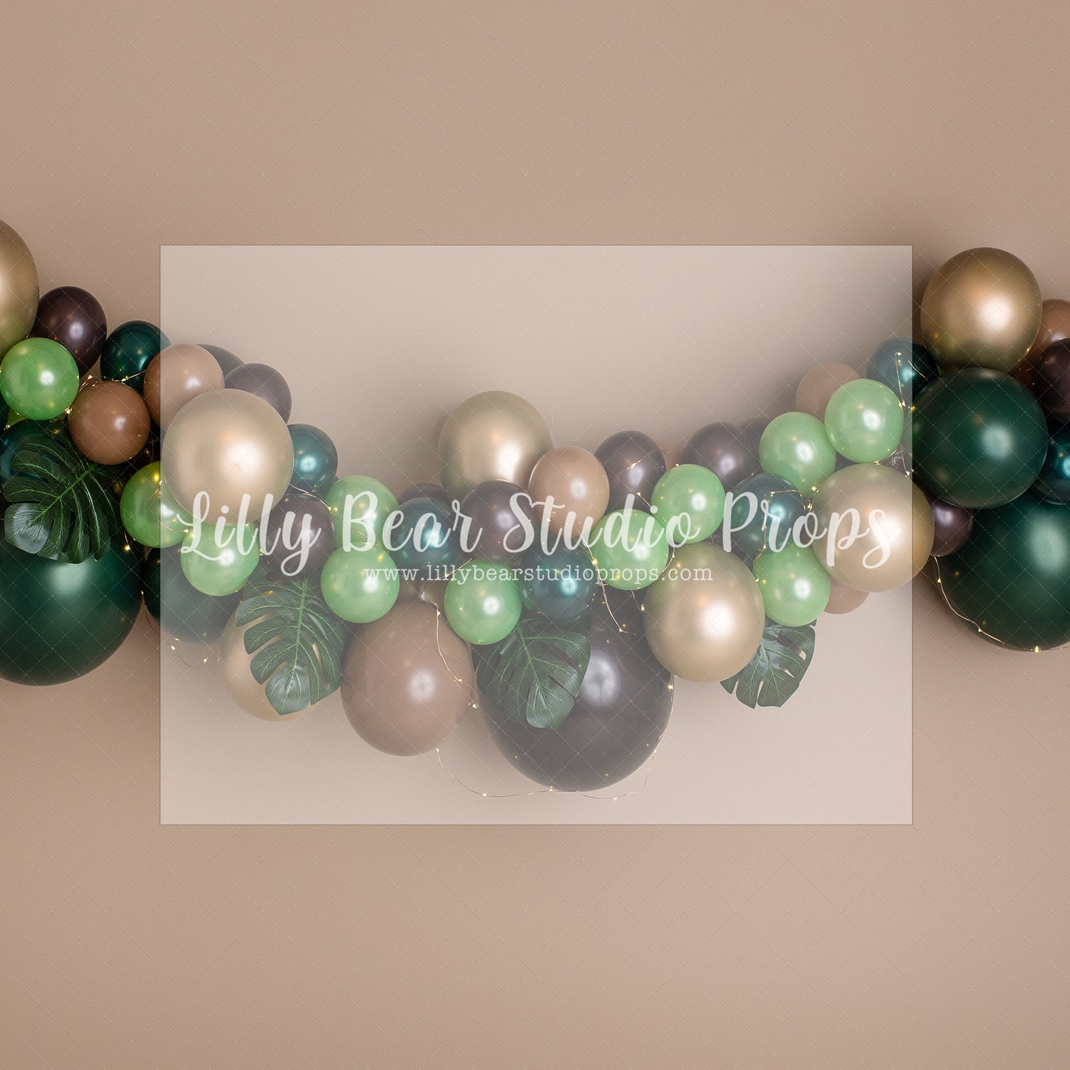 Jungle Leaf Balloon Garland by E Newton - Lilly Bear Studio Props, into the jungle, island jungle, jungle, jungle animals, jungle balloon wall, jungle balloons, jungle book, jungle first birthday, jungle island, jungle leaves, jungle one, jungle palms, jungle party, jungle safari party, jungle vines, jungle wall, welcome to the jungle, wild jungle