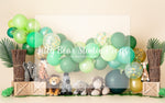 Jungle Garland and Friends - Lilly Bear Studio Props, aftrican lion safari, balloon and leaves, balloon garland, dino, elephant, elephant jungle, elephants, giraffe, jeep, jungle, jungle safari party, lion, safari, safari jeep, tiger, wild jungle, wild little one, wild one