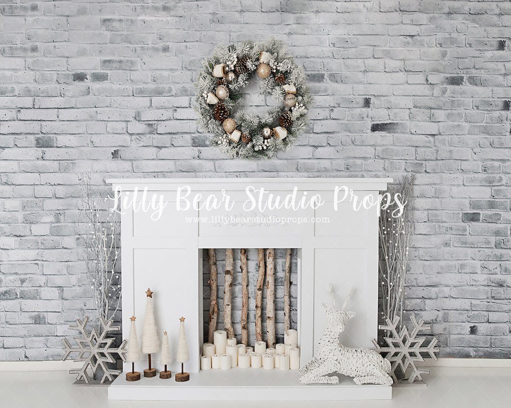 Just In Time For Christmas by Meagan Paige Photography sold by Lilly Bear Studio Props, christmas - grey brick - grey h
