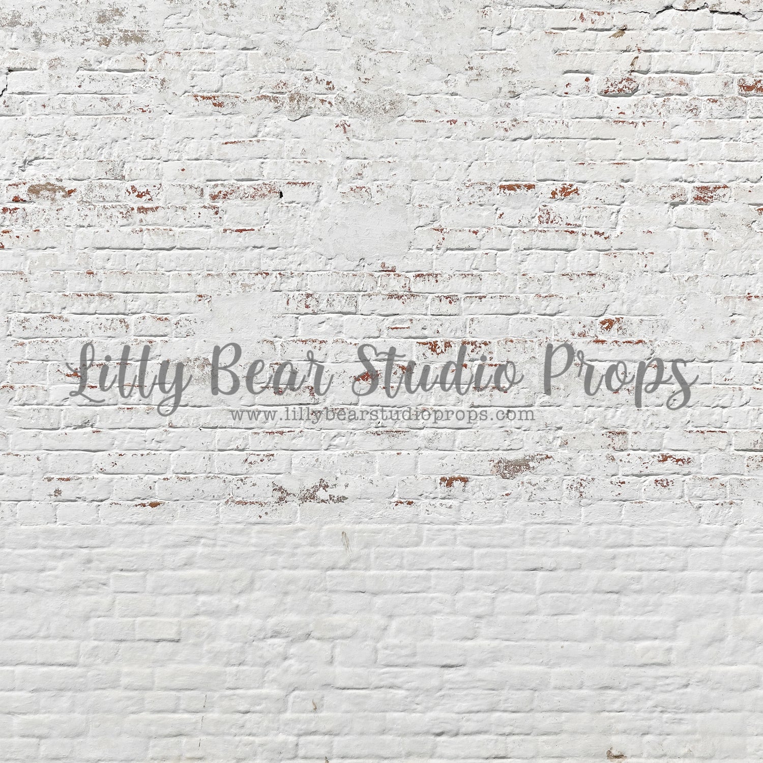 L.A. White Wash Brick Wall by Lilly Bear Studio Props sold by Lilly Bear Studio Props, distressed - distressed brick