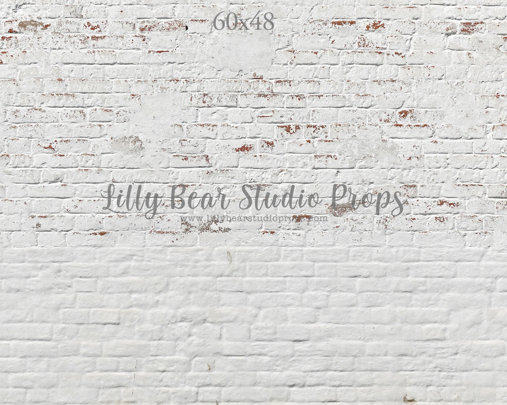 L.A. White Wash Brick Wall by Lilly Bear Studio Props sold by Lilly Bear Studio Props, distressed - distressed brick