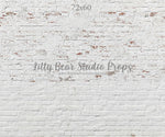 L.A. White Wash Brick Wall by Lilly Bear Studio Props sold by Lilly Bear Studio Props, distressed - distressed brick