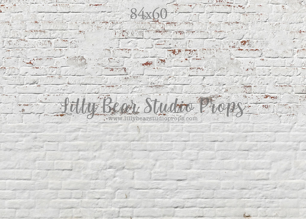 L.A. White Wash Brick LB Pro Floor by Lilly Bear Studio Props sold by Lilly Bear Studio Props, distressed - distressed