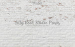 L.A. White Wash Brick Wall by Lilly Bear Studio Props sold by Lilly Bear Studio Props, distressed - distressed brick
